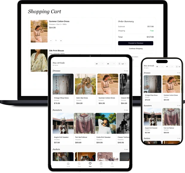 IdeaBoxes scaling platform — multi-device shopping app